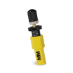 The image showcases a yellow tool with a black adjustable knob and measurement markings, perfect for precision tasks such as adjusting tyre deflators from Mean Mother 4x4's Tyre Deflators - 4 Pack. The cylindrical design displays "MM" on its side, guaranteeing optimal off-road traction.