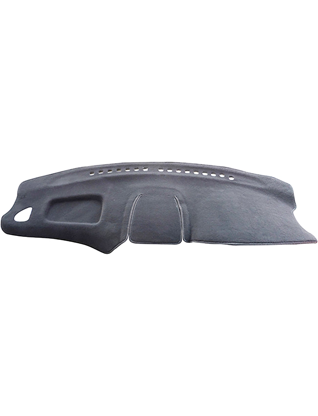 The Sunland Dash Mat Charcoal, compatible with all Nissan Pulsar N16 models from 07/2000 to 04/2004 without a passenger airbag, features a custom-fitted shape with detailed stitching, air vent cut-outs, and a space for a sensor or other component. This soft fabric mat not only protects your dashboard and reduces glare but also helps maintain the resale value of your vehicle.