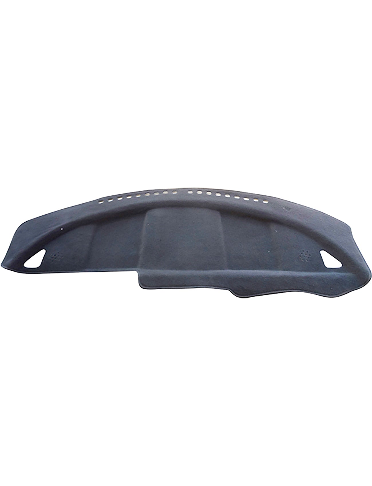 The Sunland Dash Mat Charcoal Suits Nissan Murano Z50 07/2005-04/2008 All Models - D5906 is a dashboard cover by Sunland-Protection, designed specifically for Nissan Murano models from mid-2005 to early 2008. This charcoal-colored mat features cutouts for vents and controls. Its curved shape with perforation holes ensures proper air circulation and speaker access, while also safeguarding your car’s resale value.