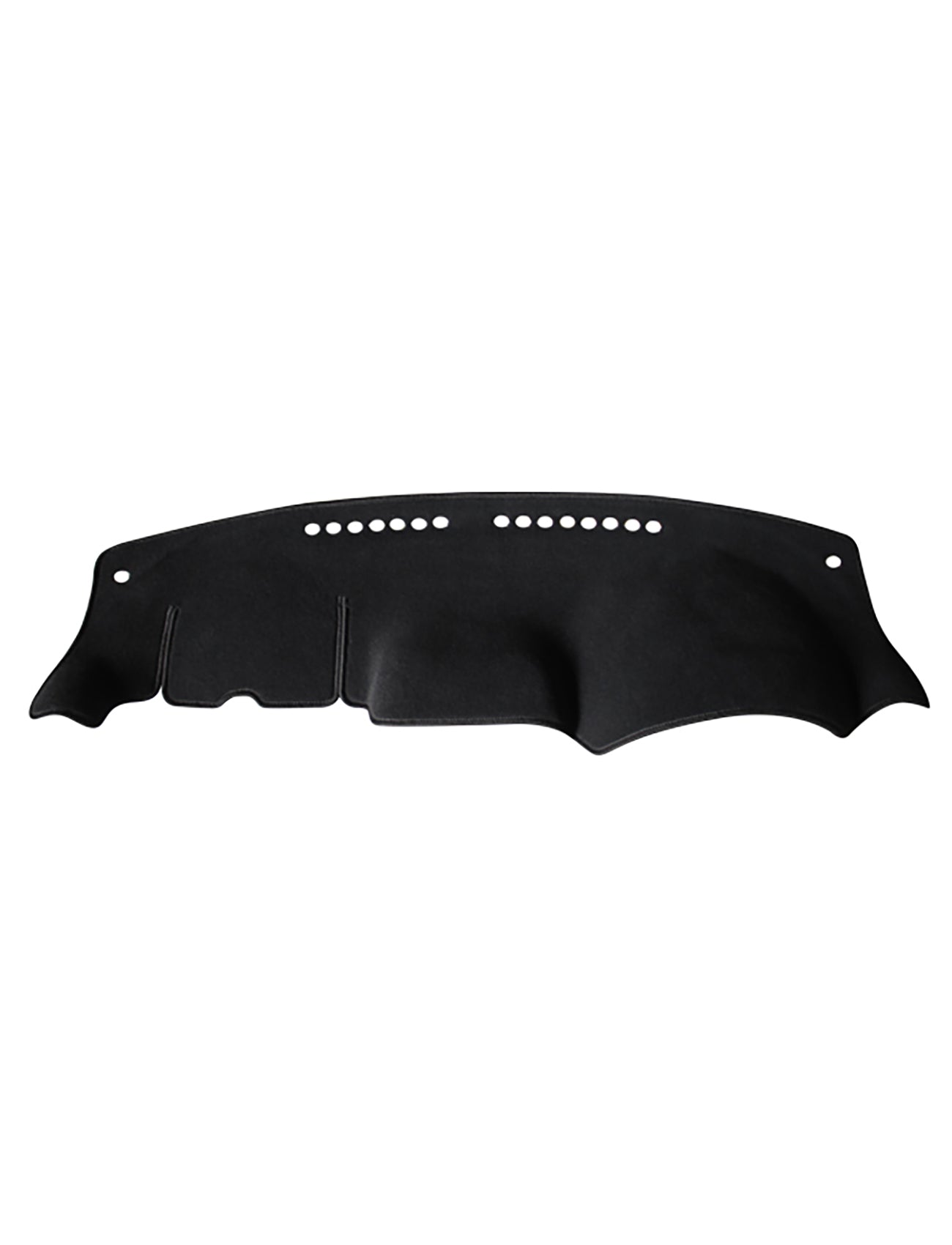 The Sunland-Protection Dash Mat Black, specifically designed to fit the Nissan Micra K13 Series 4 MY15 (12/2014-12/2016) hatchback models, features perforated holes at the top for ventilation and a contoured shape to snugly fit the curves and dimensions of the dashboard. This ensures your vehicle remains cool while protecting its resale value.