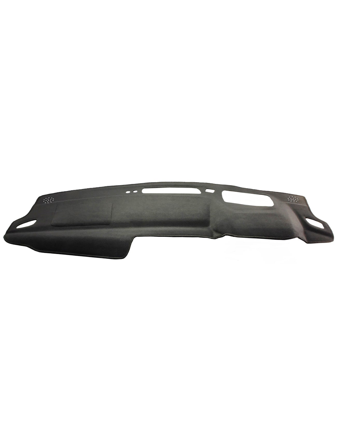 Image of a charcoal Sunland Dash Mat from the Sunland-Protection brand, specifically designed for the Nissan Qashqai J12 models from October 2022 onwards, including those with HUD. The cover features various cutouts and contours to fit over dashboard elements such as air vents, the instrument panel, and other controls, offering protection, reducing glare, and providing a sleek appearance.