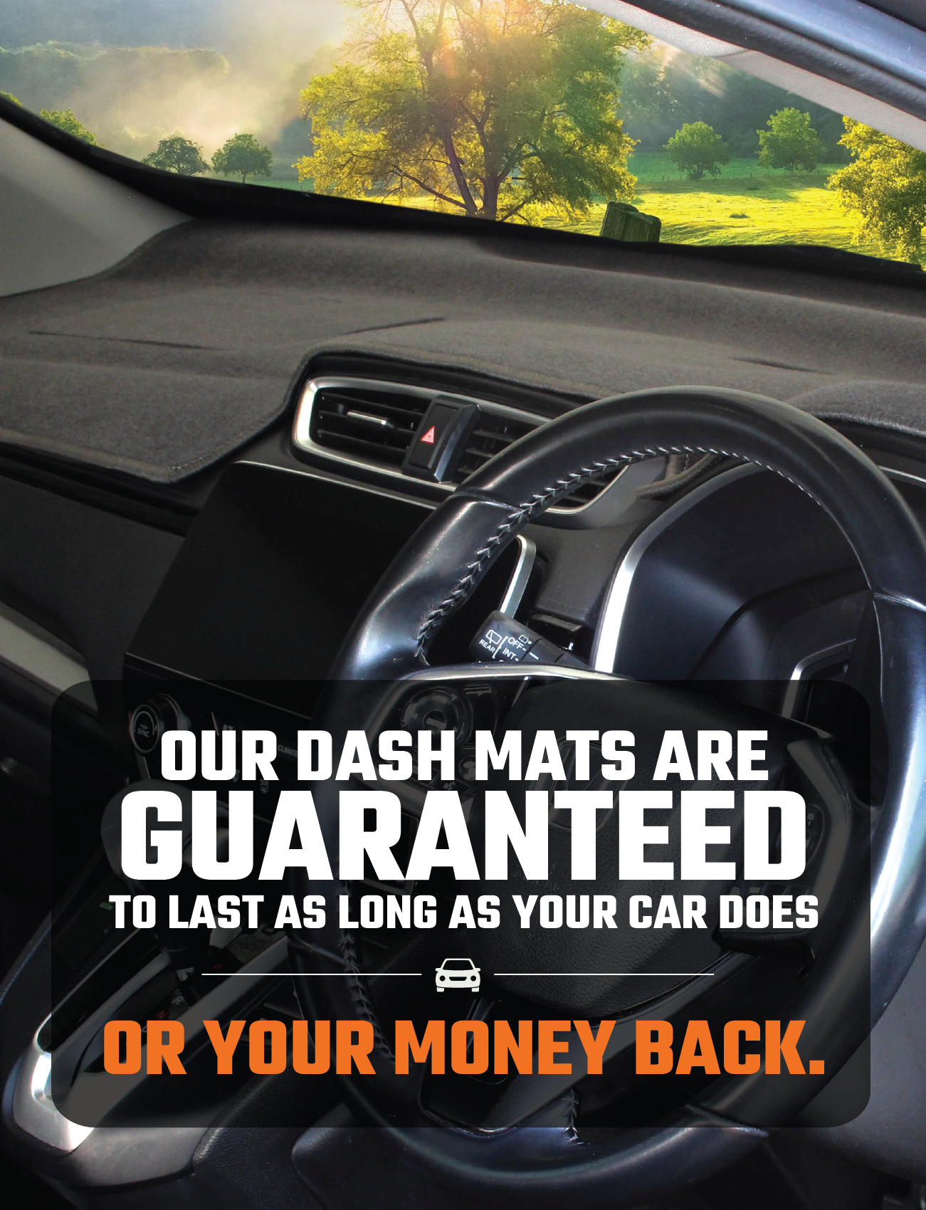 Sunland Dash Mat Black suits FIAT 500 07/2014-On/> All Pop Hatch, Hatchback & Lounge Hatch Models FT101
