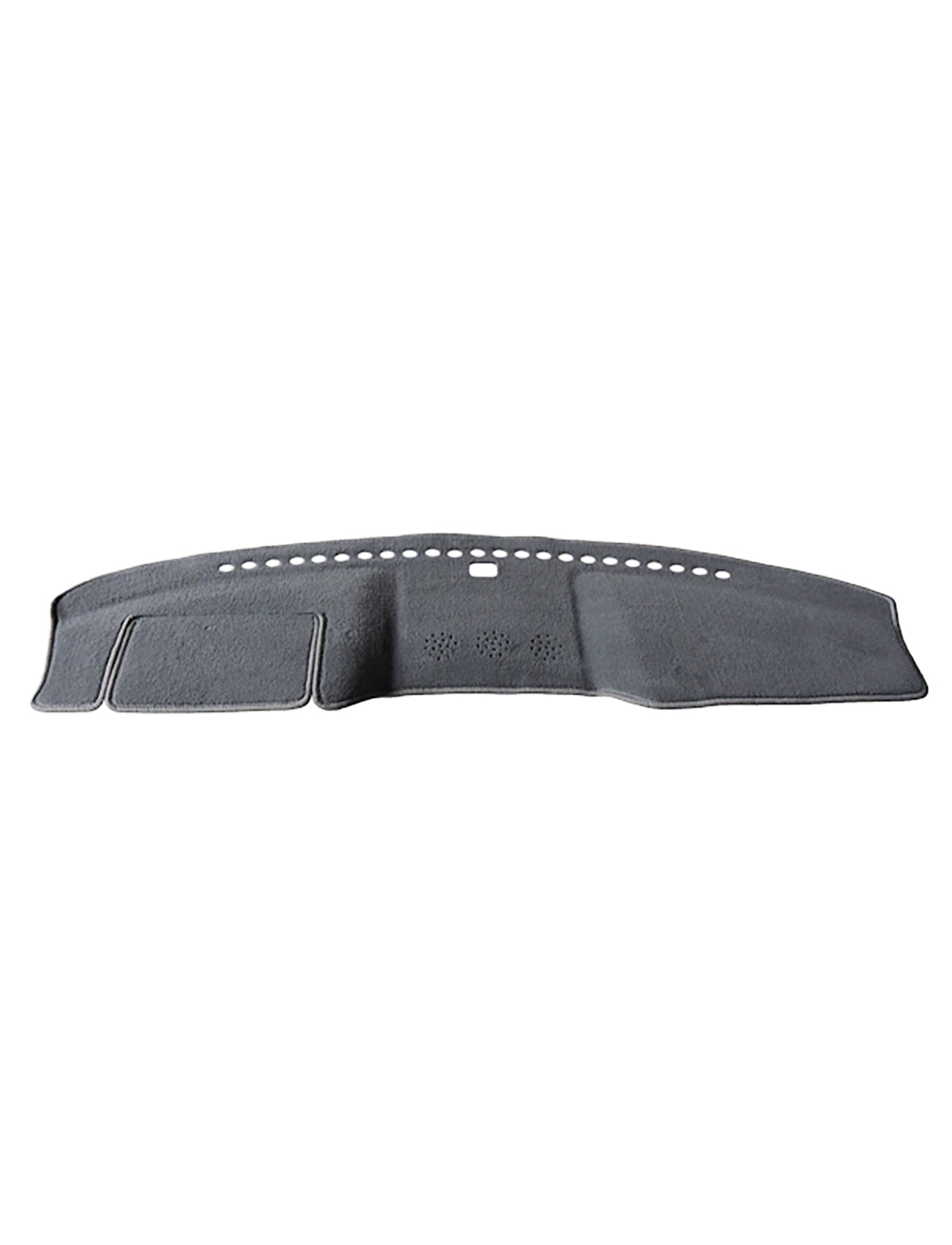 The Sunland Dash Mat Charcoal, tailored for Ford Mustang FM/FN/FO models from 08/2015 onwards (F7806), is a product by Sunland-Protection. It features designated cutouts for vents and controls to ensure a perfect fit on your vehicle's dashboard. Crafted from high-quality fabric or carpet material, it shields your car from sunlight and wear, helping to maintain a cooler interior and preserving its resale value.