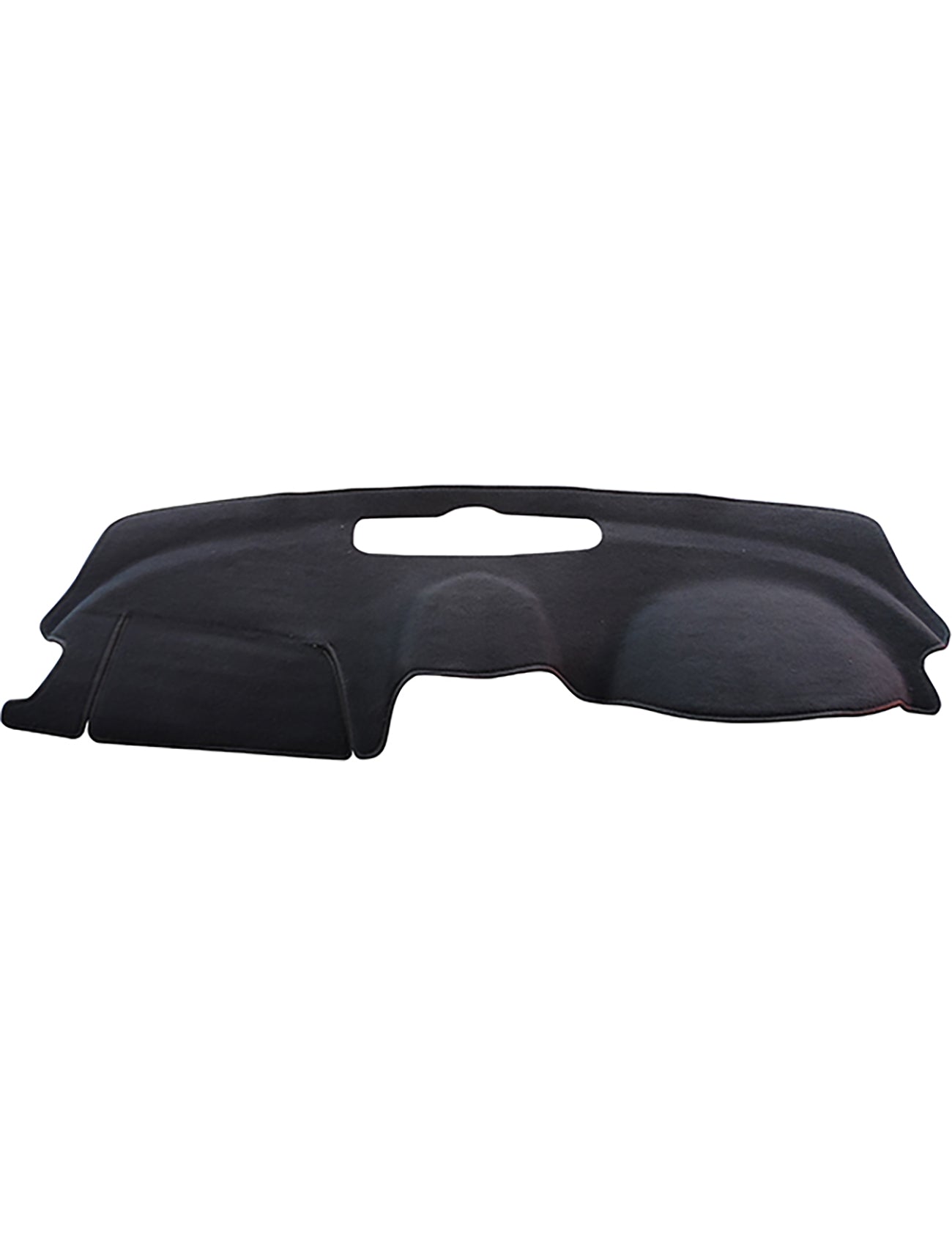 The Sunland-Protection Dash Mat Black Suits Ford FPV FG 08/2009-10/2016 All Models - F8201 is a stylish dashboard cover with contoured shapes and a central cut-out. It is designed to fit seamlessly over the dashboard of your vehicle, helping to keep it cool, reduce glare, and maintain its resale value.