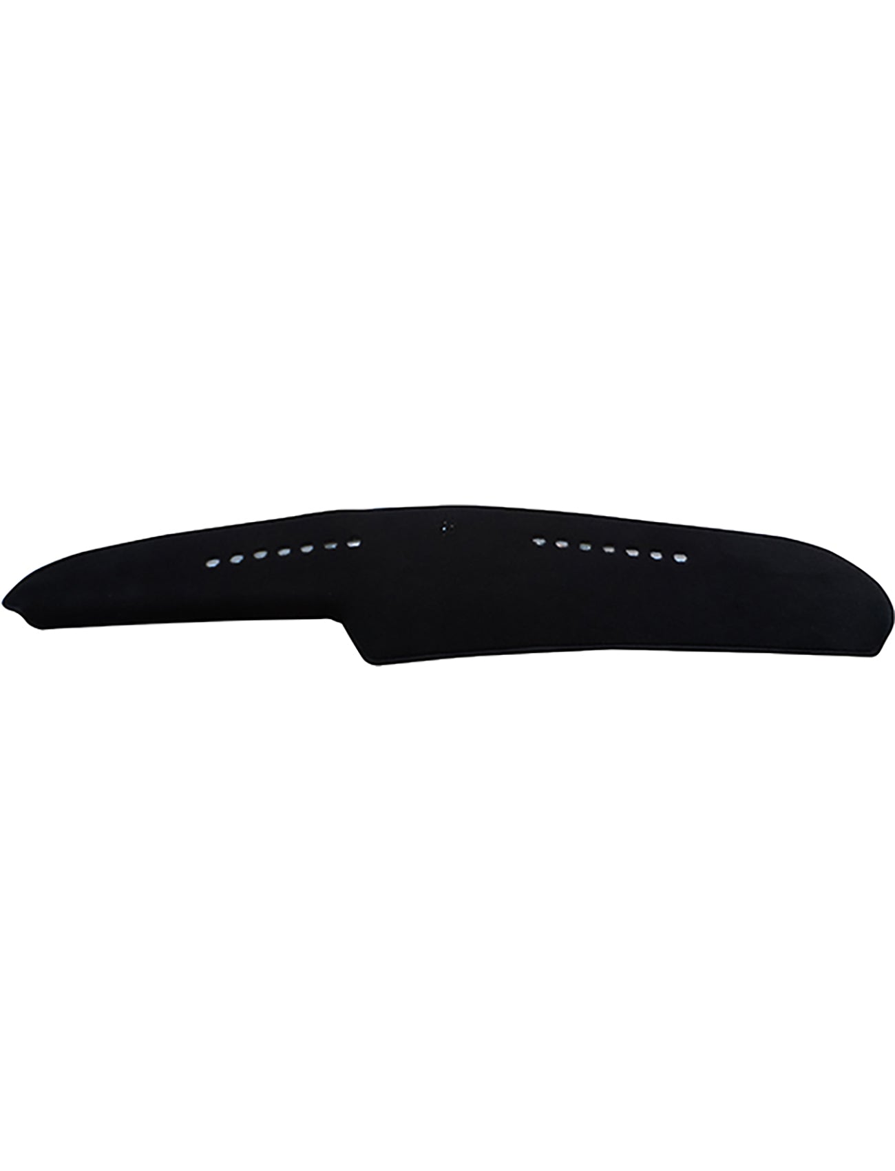 The Sunland Dash Mat Black Suits Holden Utility HJ/HX/HZ/WB 10/1974-12/1984 All Models -G1201, by Sunland-Protection, is a black felt dashboard cover with a contoured shape and precise custom cutouts along the top edge for cars. This stylish accessory not only ensures a tailored fit but also aids in keeping your vehicle cool, thereby safeguarding its resale value.