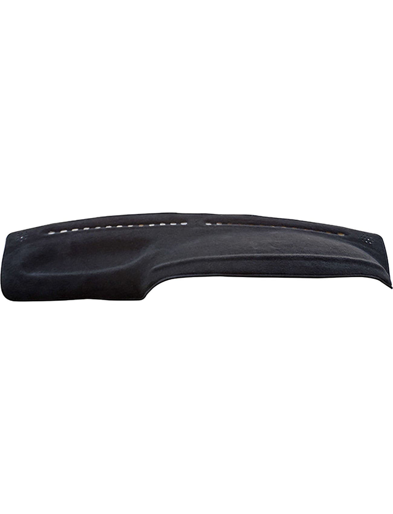 The Sunland Dash Mat Black, designed specifically for Toyota Lexcen VR/VS 08/1993-02/1998 sedan and wagon models without a passenger airbag (G2801), features a rectangular shape with precise contours for an ideal fit over your dashboard. Made from soft, flexible material with visible stitching along the edges, it enhances your vehicle's interior appeal while helping to keep it cool and maintain its resale value.