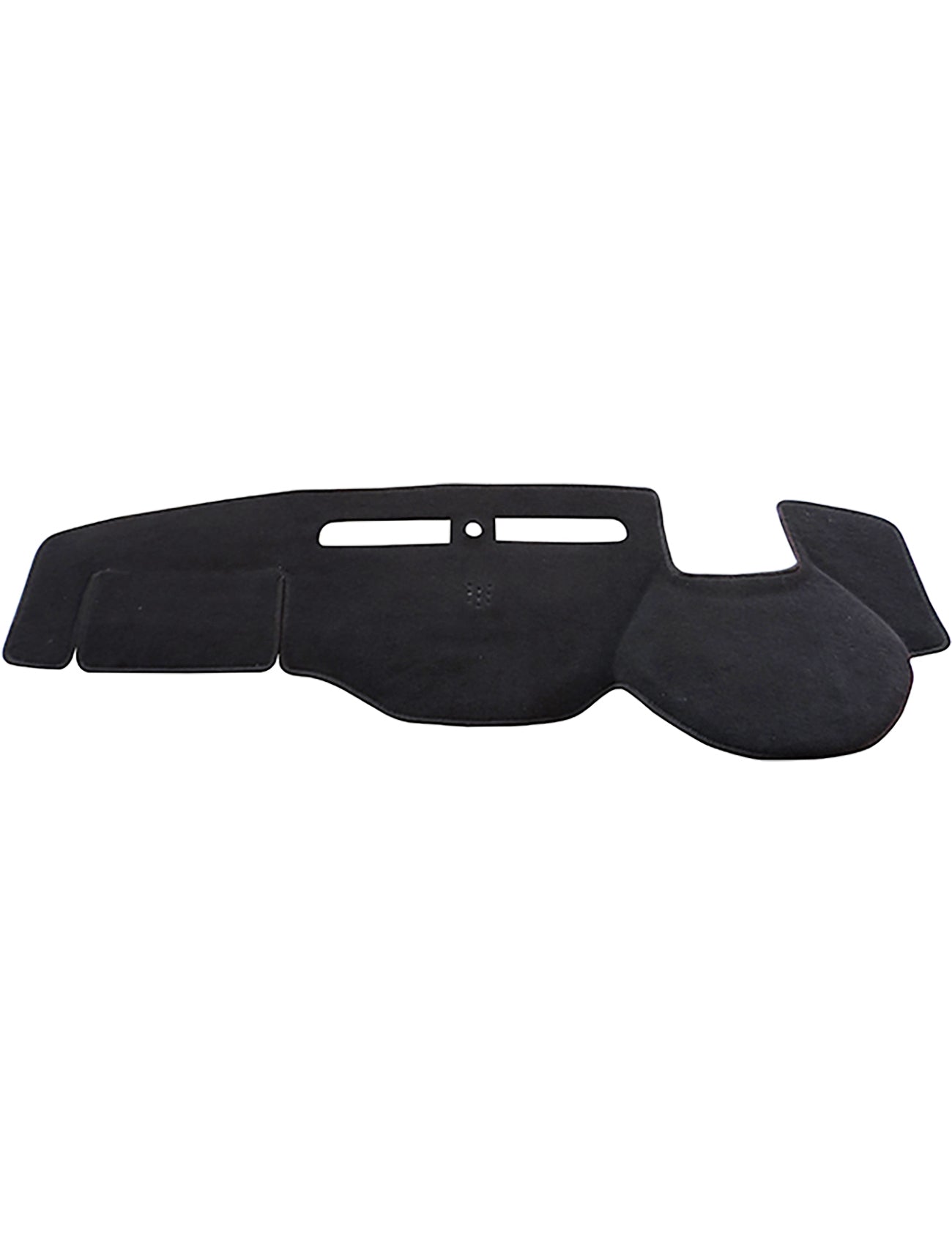 The Sunland Dash Mat Charcoal Suits Holden Utility VF 05/2013-10/2017 All Ssv Redline Models With HUD (Heads Up Display) - G8306 by Sunland-Protection is a charcoal contoured dashboard cover designed to fit over the dashboard of your vehicle, featuring cutouts and curves for gauges, vents, and controls. This soft, protective material reduces glare while helping to protect resale value.