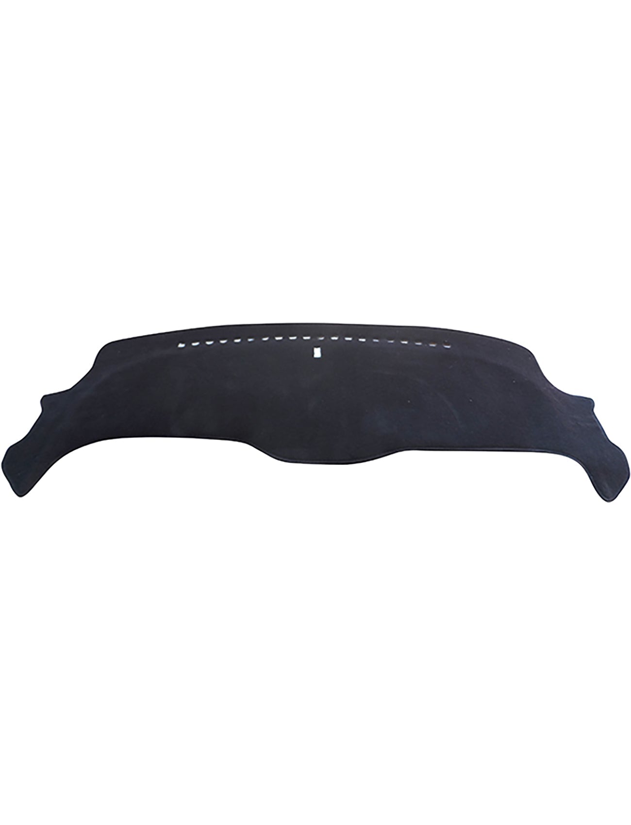 The Sunland-Protection Dash Mat Black, specifically designed for Honda Odyssey V6/V6L/Luxury models from 07/2004 to 03/2009 (H2901), features a contoured design with a row of small ventilation holes along the top and a rectangular cutout in the center. This dash mat not only fits your car's dashboard perfectly but also protects the resale value by shielding it from sun damage and reducing glare.