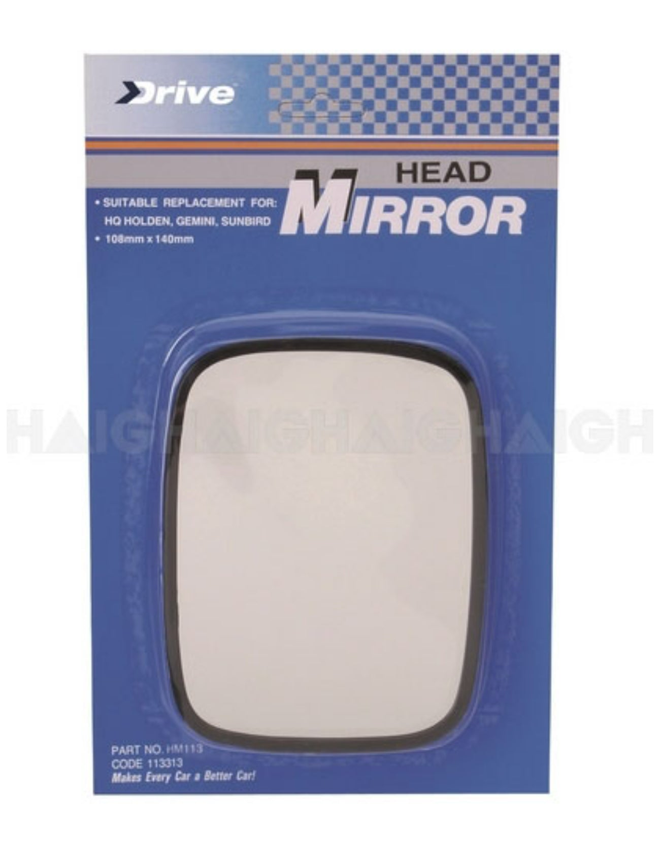 MIRROR HEAD 135x180mm CHROME