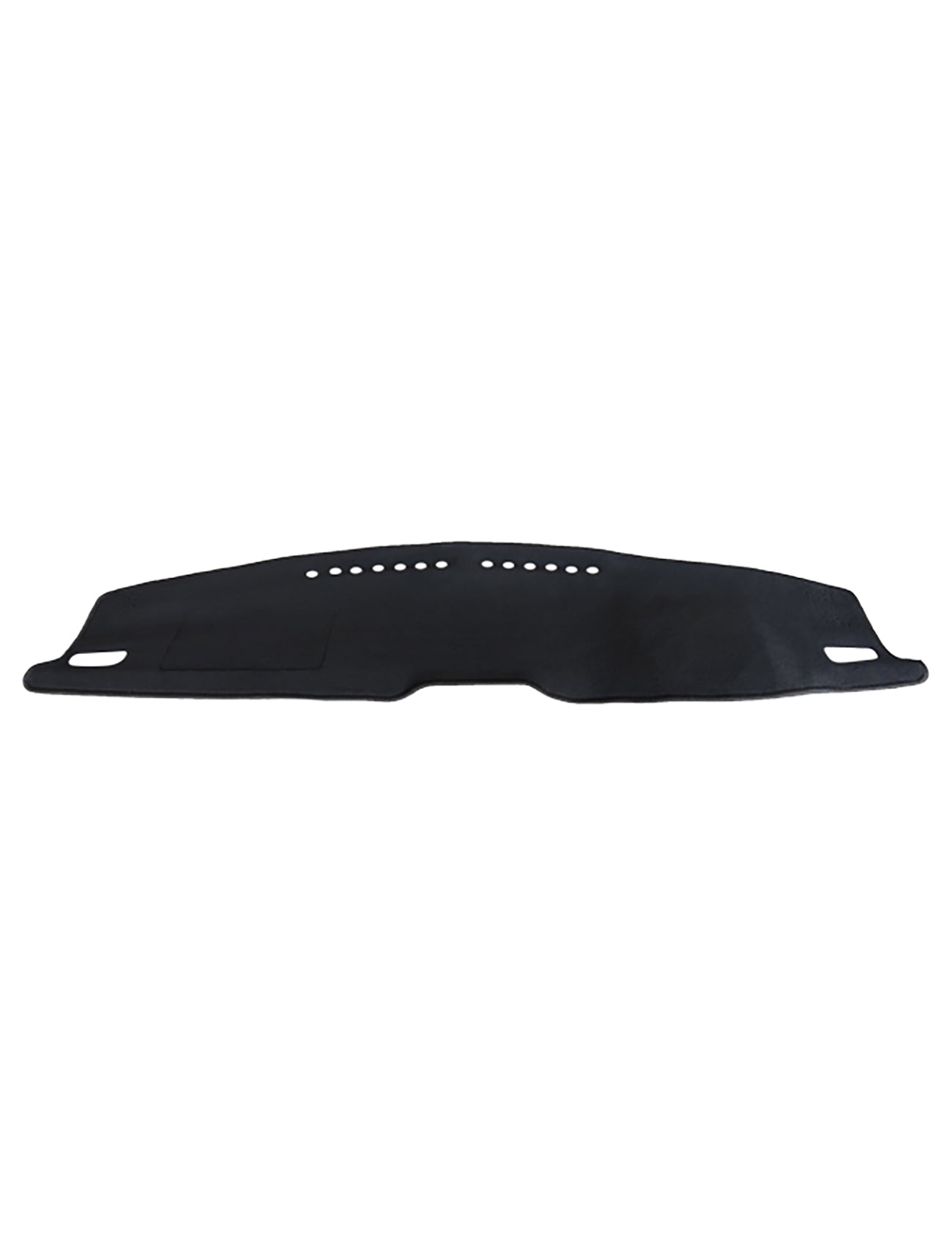 The Sunland Dash Mat Black, designed for all Toyota RAV4 Wagon models (MXAA52R/AXA52R/AXA54R/AXAA54R from January 2019 onwards), features a flat design with small perforated holes in the center, offering a smooth texture. This stylish vehicle accessory by Sunland-Protection fits seamlessly over a dashboard and enhances your interior while preserving resale value by maintaining pristine conditions.