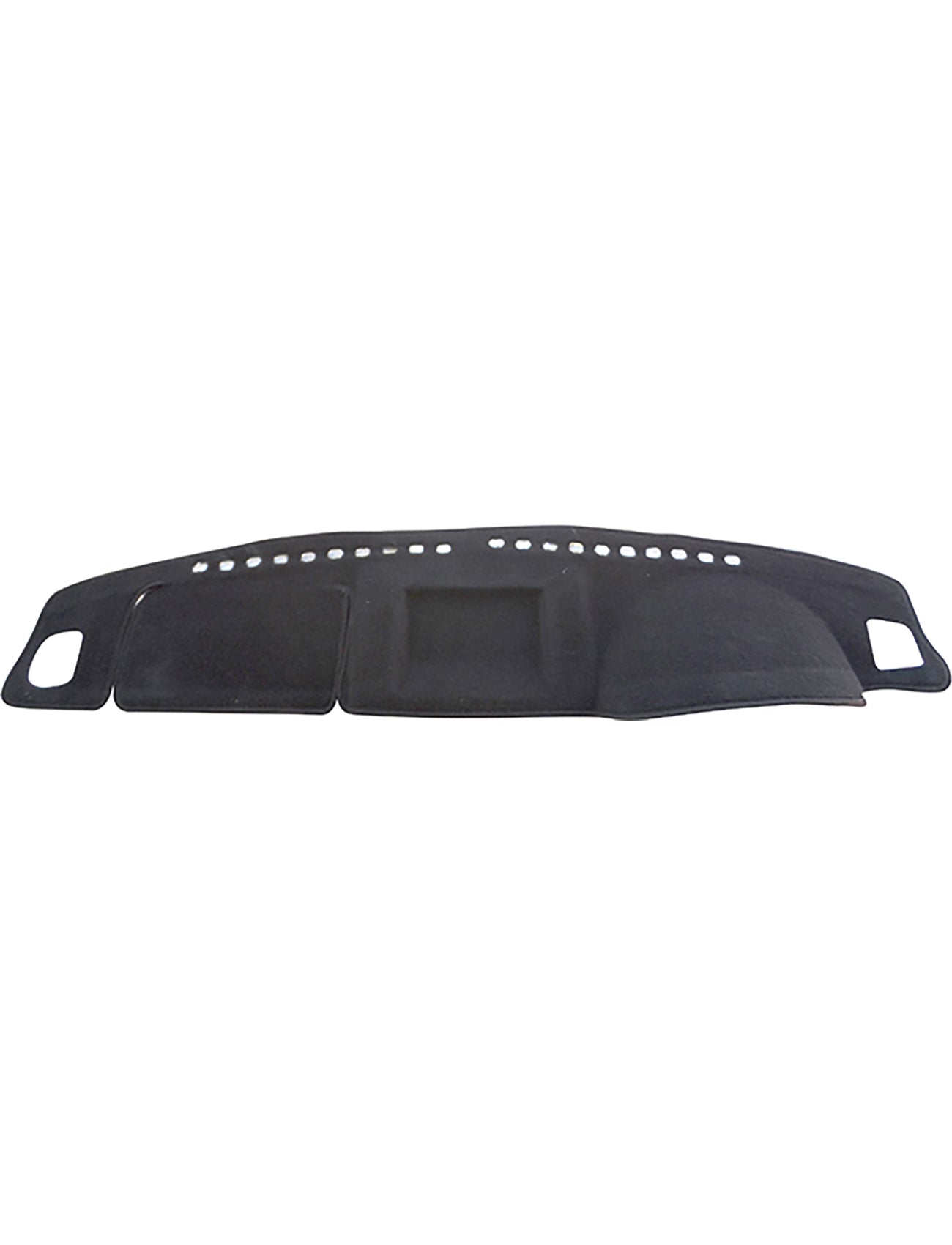 The Sunland-Protection Dash Mat Black for Ford Ranger PJ/PK models from 12/2006 to 09/2011 (excluding Wildtrak) is engineered with multiple cutouts for vents and defrosters. It fits securely over your vehicle's dashboard, providing airbag-safe protection while reducing glare and helping to keep your vehicle cool.